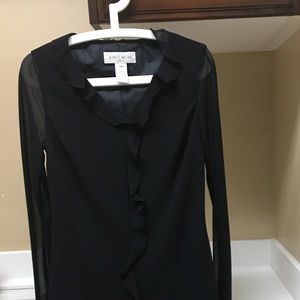 Pretty Black Long Sleeve Dress